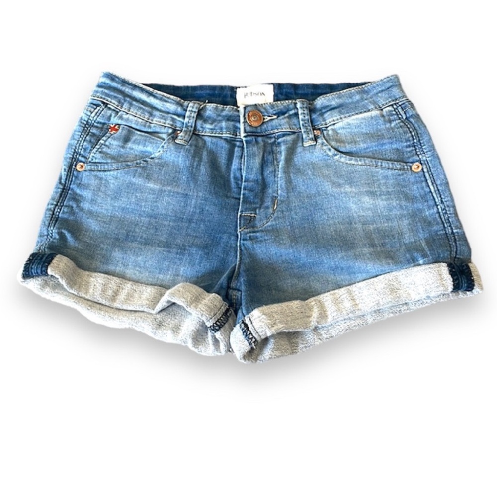 3/$10 Girls Hudson Jeans Blue Denim Shorts Rolled Hem